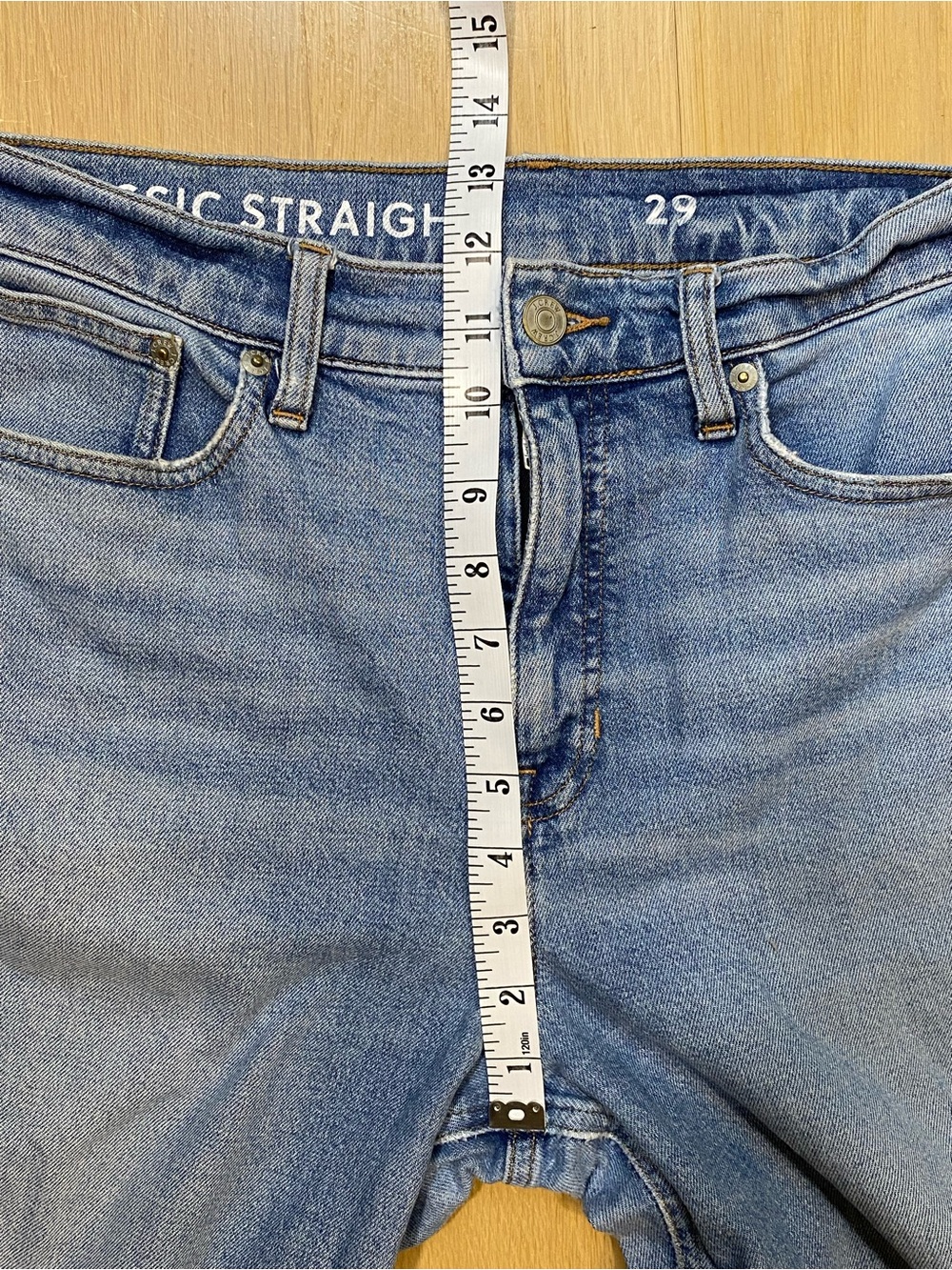 J. Crew High Rise Straight Leg Raw Hem Denim Blue Medium Wash Size 29 - Picture 8 of 12